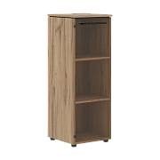 Шкаф колонка со стеклянной дверью MMC 42.2 Антрацит/Дуб Денвер светлый 429х423х1188 MORRIS TREND