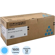 Тонер-картридж лазерный RICOH (SP C250E) SPC250/C260/C261, голубой, оригинальный, ресурс 1600 страниц, 407544