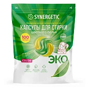 Капсулы для стирки Synergetic Color гипоаллергенные, 100шт