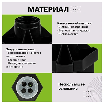 Подставка-органайзер 'Maxi Desk', вращающаяся, 120х140х175 мм, 10 отделений, черная, ОР200