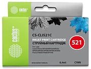 Картридж струйный Cactus CS-CLI521C голубой (8.4мл) для Canon MP540/MP550/MP620/MP630/MP640/MP660