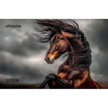 Календарь настенный 3-х блочный 2026 Attache Трио Стандарт,Лошадь,305х675