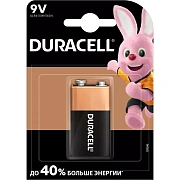 Батарейка DURACELL Basic ОРИГИНАЛ, 6LR61 (КРОНА), алкалиновая, 1 шт., 9 В, блистер