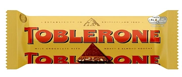 Шоколад Toblerone молочный с медово-миндальной нугой, 35г