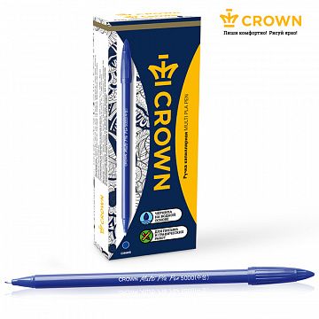 Ручка капиллярная Crown 'MultiPla' синяя, 0,3мм