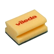 Губки VILEDA PROFESSIONAL профильные 'Средняя жесткость' КОМПЛЕКТ 10 шт., желтые, ЗЕЛЕНЫЙ абразив, 9,5х7х4,5 см, 125604