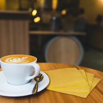 Салфетки бумажные 400 шт., 24х24 см, 'Big Pack', жёлтые, 100% целлюлоза, LAIMA, 114726