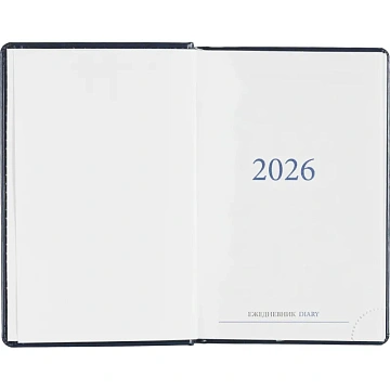 Ежедневник датированный 2026, синий,А6, 100х150 мм,336 стр,Agenda