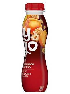 Йогурт питьевой Чудо Абрикос-манго-гранола 2.2%, 260г