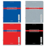 Тетрадь А5, 96 л., BRAUBERG, скоба, клетка, обложка картон, 'CONTRACT', 400523
