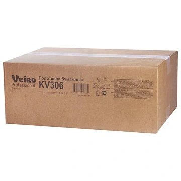 Бумажные полотенца Veiro Professional Premium KV306, листовые, белые, V укладка, 200шт, 2 слоя