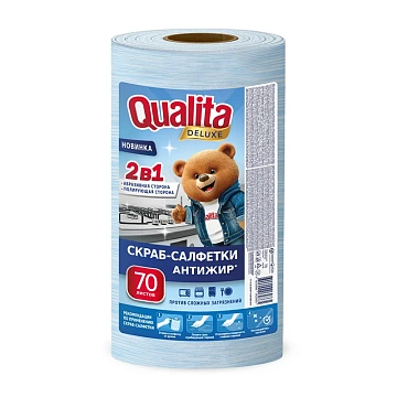 Салфетки Qualita Deluxe в рулоне, 70л