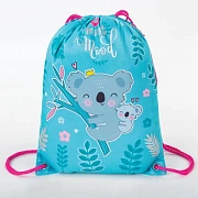 Мешок для обуви BRAUBERG PREMIUM, карман, подкладка, светоотражающие элементы, 43х33 см, Koala, 2702