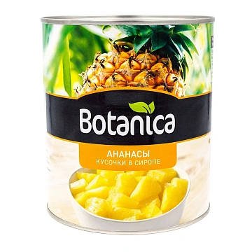Ананас Botanica кусочки в сиропе, 3.05кг
