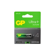 Батарейка Gp Ultra Plus AA LR06, 1.5В, алкалиновая, 4шт/уп