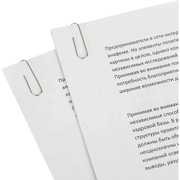 Скрепки металлические без. покрытия,28 мм, негофрирован.,100шт/уп