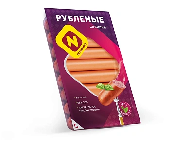 Сосиски Останкино Рубленые вареные, 360г