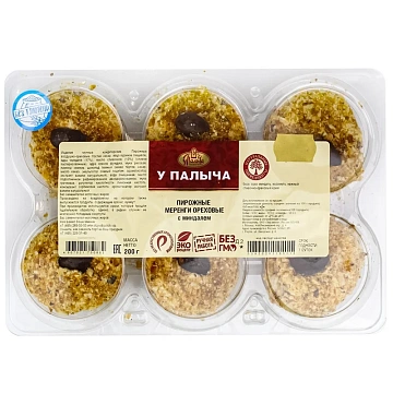 Пирожное У Палыча Меренги Ореховые, 200г