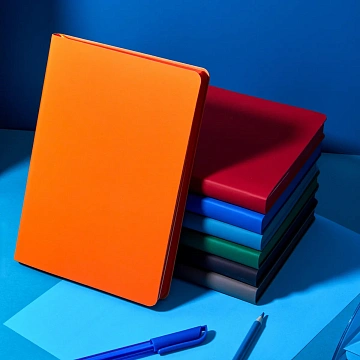 Ежедневник недатированный ATTACHE Soft touch А5,140х200мм, 136л,оранжевый