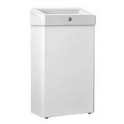 Мусорное ведро Merida Stella R KSB106.R, 27л, белое, металлическое, с конусным отверстием