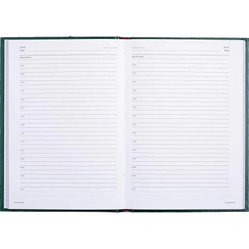 Ежедневник недатированный зелен,А5+ ,145х205мм,136л, Ideal 3-122/01 Д