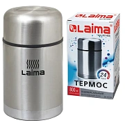 Термос LAIMA универсальный с широким горлом, 0,8 л, нержавеющая сталь, 601408