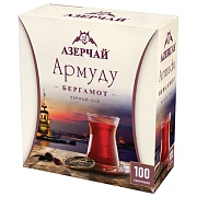 Чай АЗЕРЧАЙ 'Армуду' черный с бергамотом, 100 пакетиков по 1,6 г, 420535