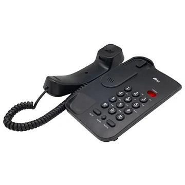 Телефон RITMIX RT-311 black, световая индикация звонка, тональный / импульсный режим, повтор, черный, 80002231