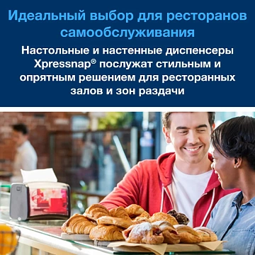 Диспенсерные салфетки Tellus (tork) Xpressnap N4 16x23см, белые, 2 слоя, 200шт, 10844 (10840)