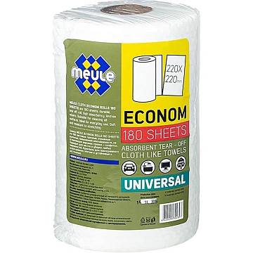 Салфетки хозяйственные MEULE ECONOM спанлейс 35г/м2, 22х22см, 180л/рул