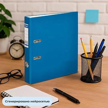 Папка-регистратор ECONOMY б/мет.уг.,50мм,т-син,ПБП1,карм.кор
