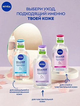 Мицеллярная вода Nivea 3в1, для сухой кожи, 400мл