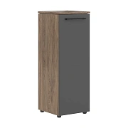 Шкаф колонка с глухой средней дверью MMC 42.1 Антрацит/Кария Пальмира 429х423х1188 MORRIS TREND