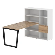 Рабочая станция EVRST 1215 Дуб Денвер светлый/Черный 1990х1250х1355 EDIS