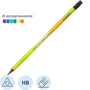 Карандаш чернографитный Deli Enovation HB пластиковый с ластиком в ассортим