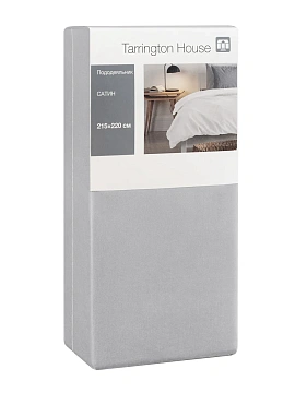 Tarrington House Пододеяльник сатин светло-серый, 215 x 220см