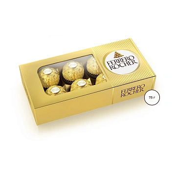 Набор конфет Ferrero Rocher хрустящие из молочного шоколада, 75г