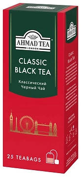 Чай Ahmad Classic Black Tea (Классический Черный Чай), черный, 25 пакетиков