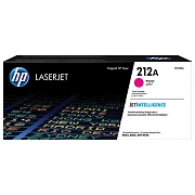 Картридж лазерный HP (W2123A) Color LaserJet M554/M555, №212A, пурпурный, оригинальный, ресурс 4500