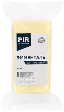 Сыр плавленый Pir Professional Эмменталь в ломтиках 45%, 738г