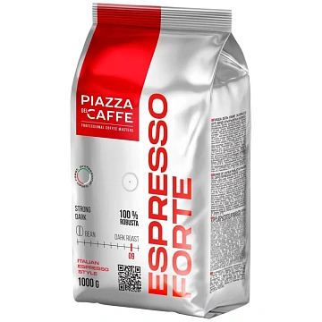 Кофе в зернах PIAZZA DEL CAFFE 'Espresso Forte' 1 кг, 1097-06