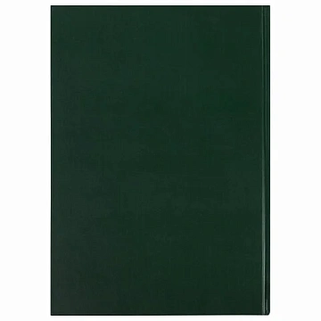 Книга учета 96 л., клетка, твердая, бумвинил, офсет, наклейка, А4 (200х290 мм), BRAUBERG, зеленая, 1