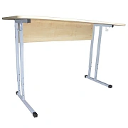 Стол-парта 2-местный регулируемый 'Умник', 1200х500х520-640 мм, рост 2-4, серый каркас, ЛДСП клён