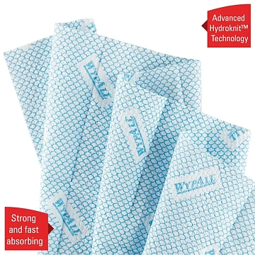 Протирочные салфетки Kimberly-Clark WypAll Х80 Plus 19139, листовые, 30шт, синие