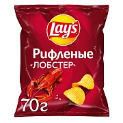 Чипсы Lay's рифленые Лобстер, 70г
