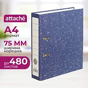 Папка-регистратор без мет.уголка_бюджет 75мм ч/б,син,бум/бум