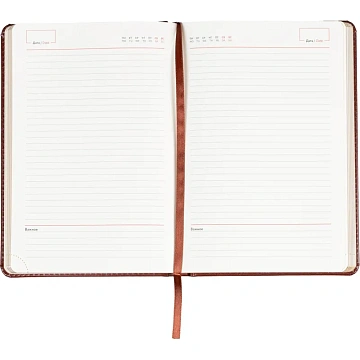 Ежедневник недатированный ATTACHE Gold А5,143х210мм, 160л, коричневый