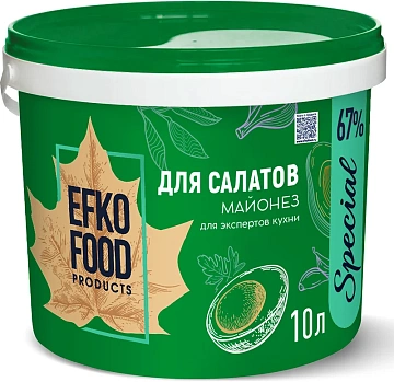 Майонез Efko Food Professional салатный 67%, 10л