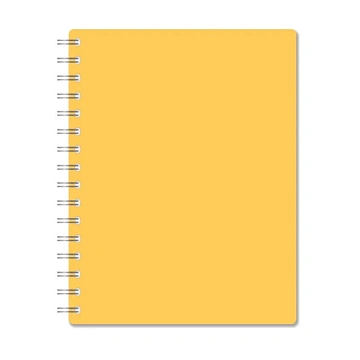 Бизнес-тетрадь А5,96л,кл,спир,пластик,тон.бл. Attache Bright colours Желтый