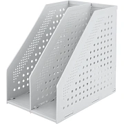 Лоток вертикальный Deli 78999Grey складной 2 отделения серый